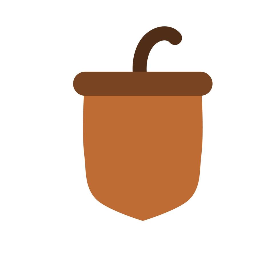 Acorn icon. Oak nut illustration vector