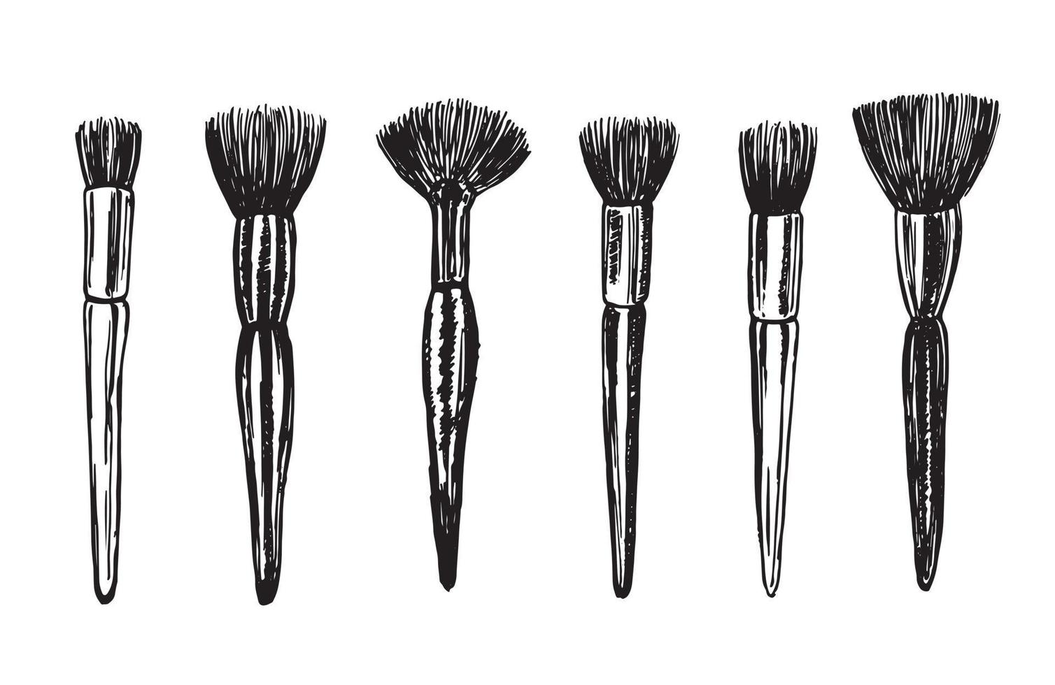 3066.epsMakeup set. Brushes hand drawn illustration. vector