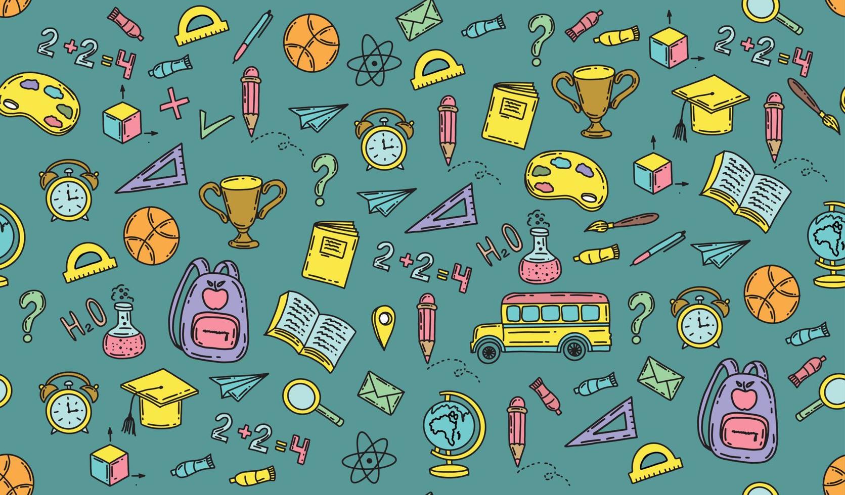 Back to School pattern, vector. vector