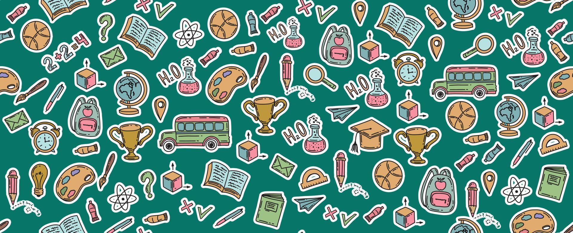 Back to School pattern, vector. vector