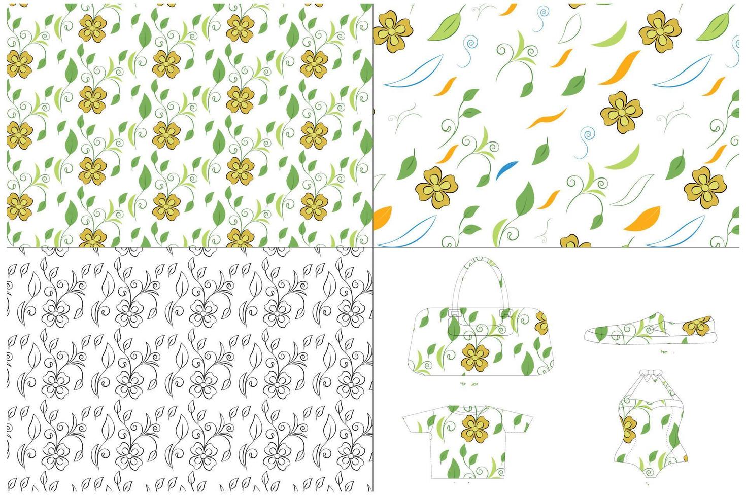 flower pattern design vector