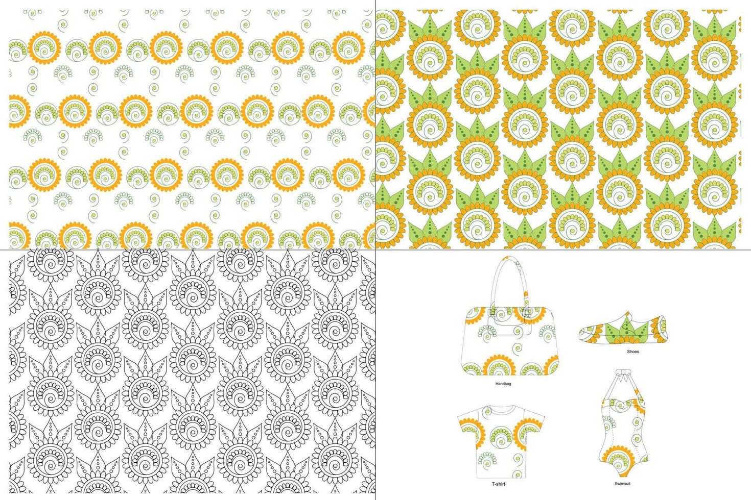 flower pattern design vector