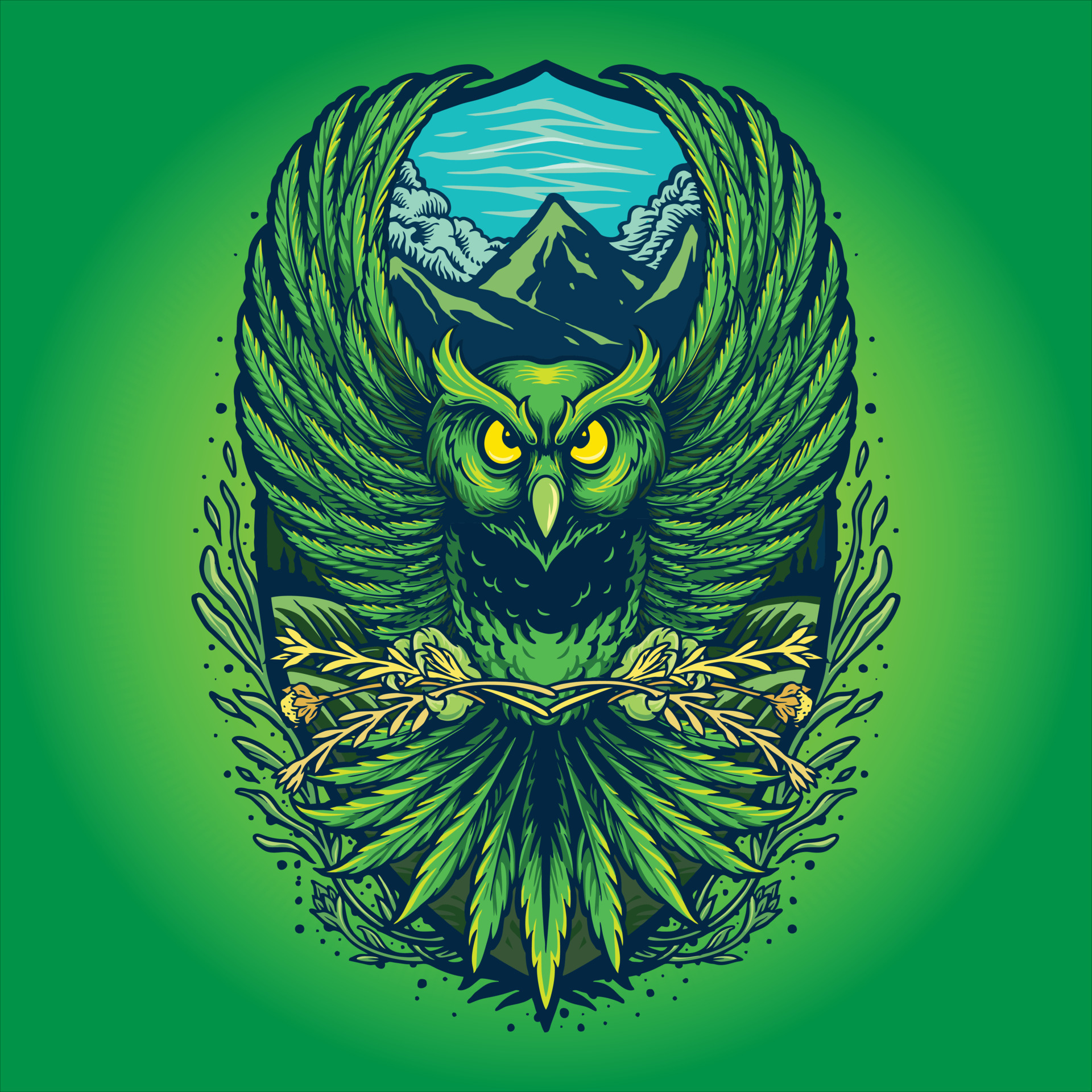 Green Owl Wallpapers - Wallpaper Cave
