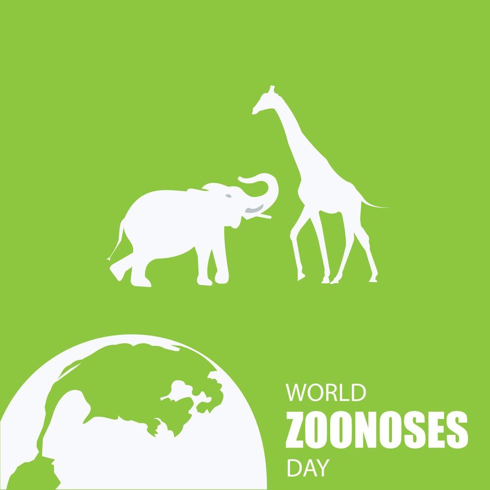 día mundial de las zoonosis vectoriales. con un diseño simple y elegante vector
