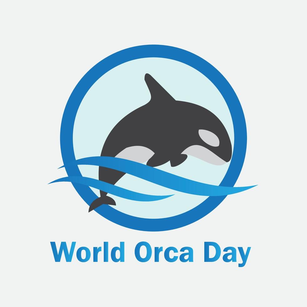 World Orca Day Vector. Good for World Orca Day. Simple and elegant