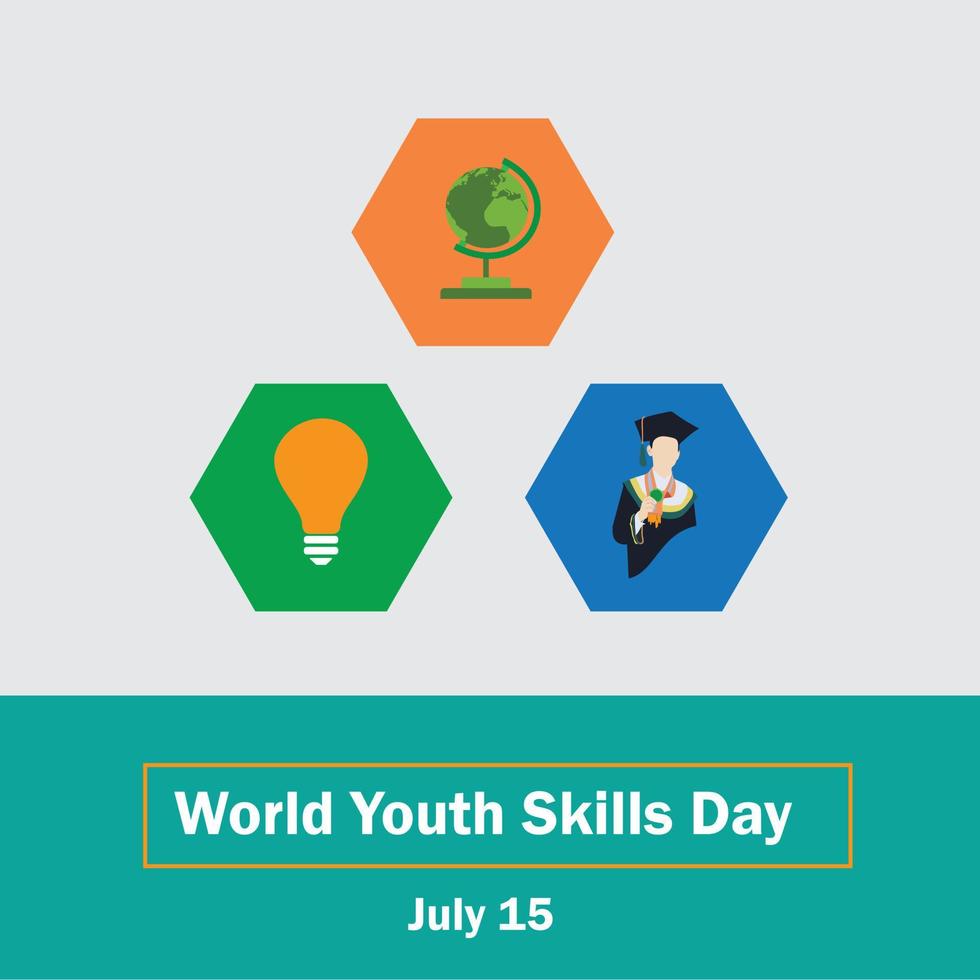 World Youth Skills Day Vector. Simple and elegant design vector