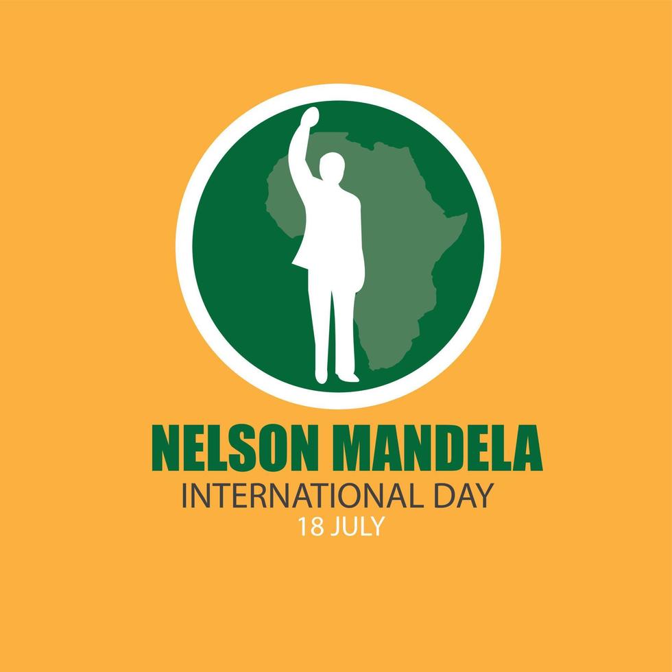 vector del día internacional de nelson mandela. baño para carteles, pancartas. diseño simple y elegante