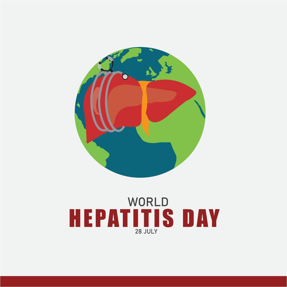 día mundial de la hepatitis vectorial. bueno para el día mundial de la hepatitis. carteles, pancartas, redes sociales. diseño simple y elegante vector