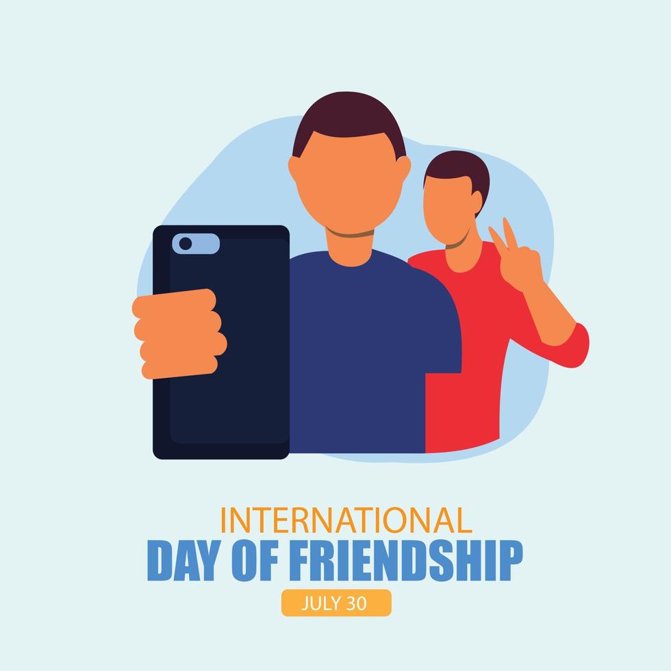 Vector International Day of Friendship. Design Simple and Elegant