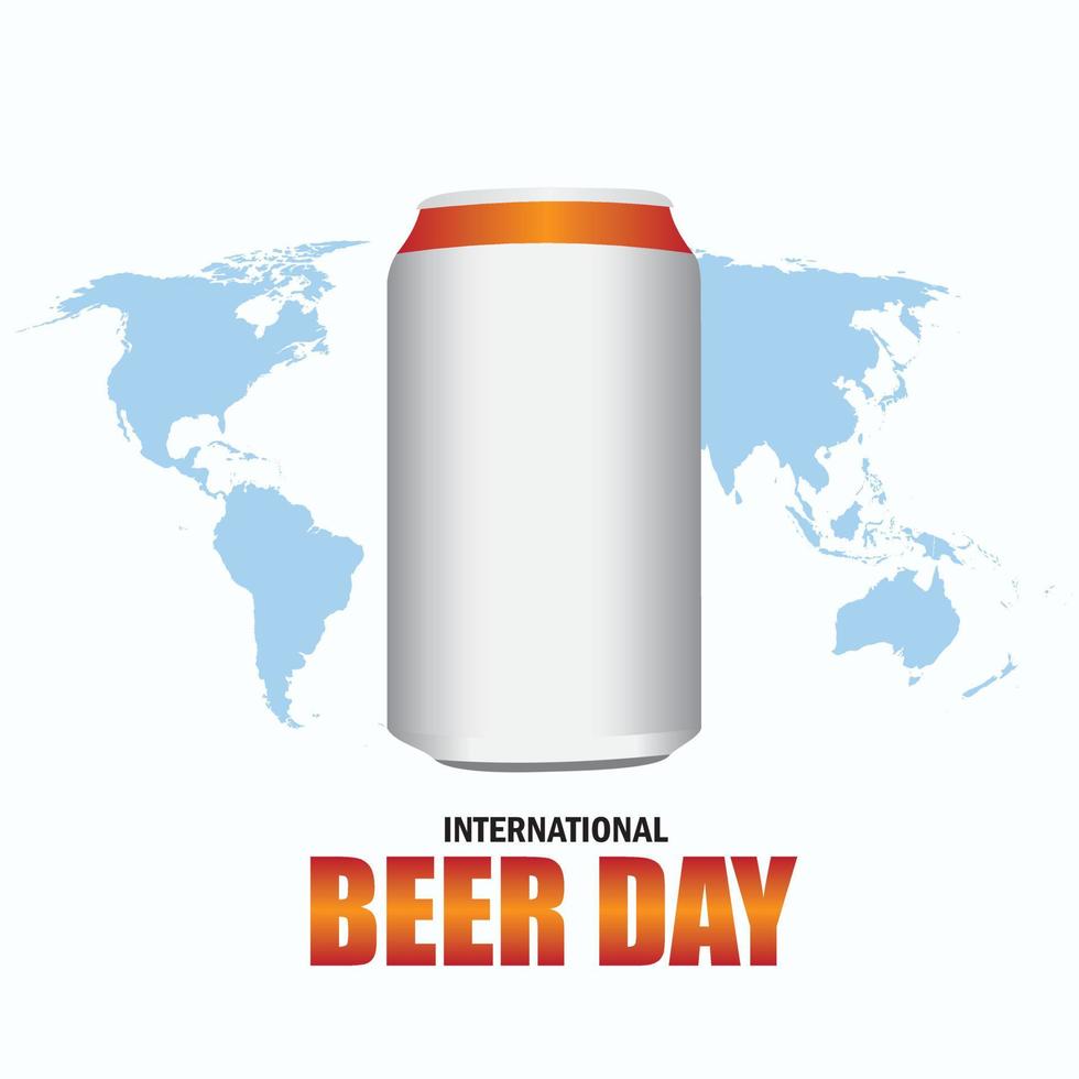 vector para el día internacional de la cerveza. diseño simple y elegante