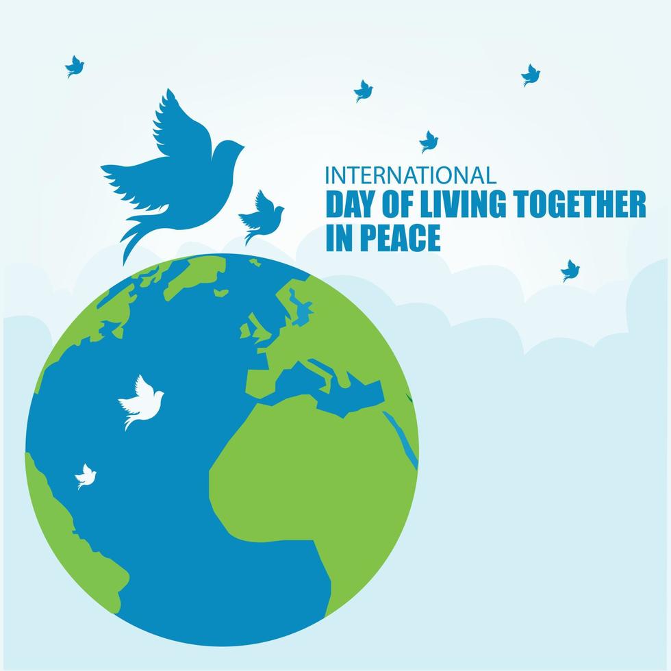 vector día internacional de la convivencia en paz