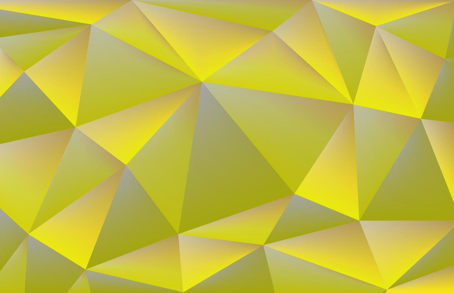 Abstract geometric polygonal background in yellow glass effect vector