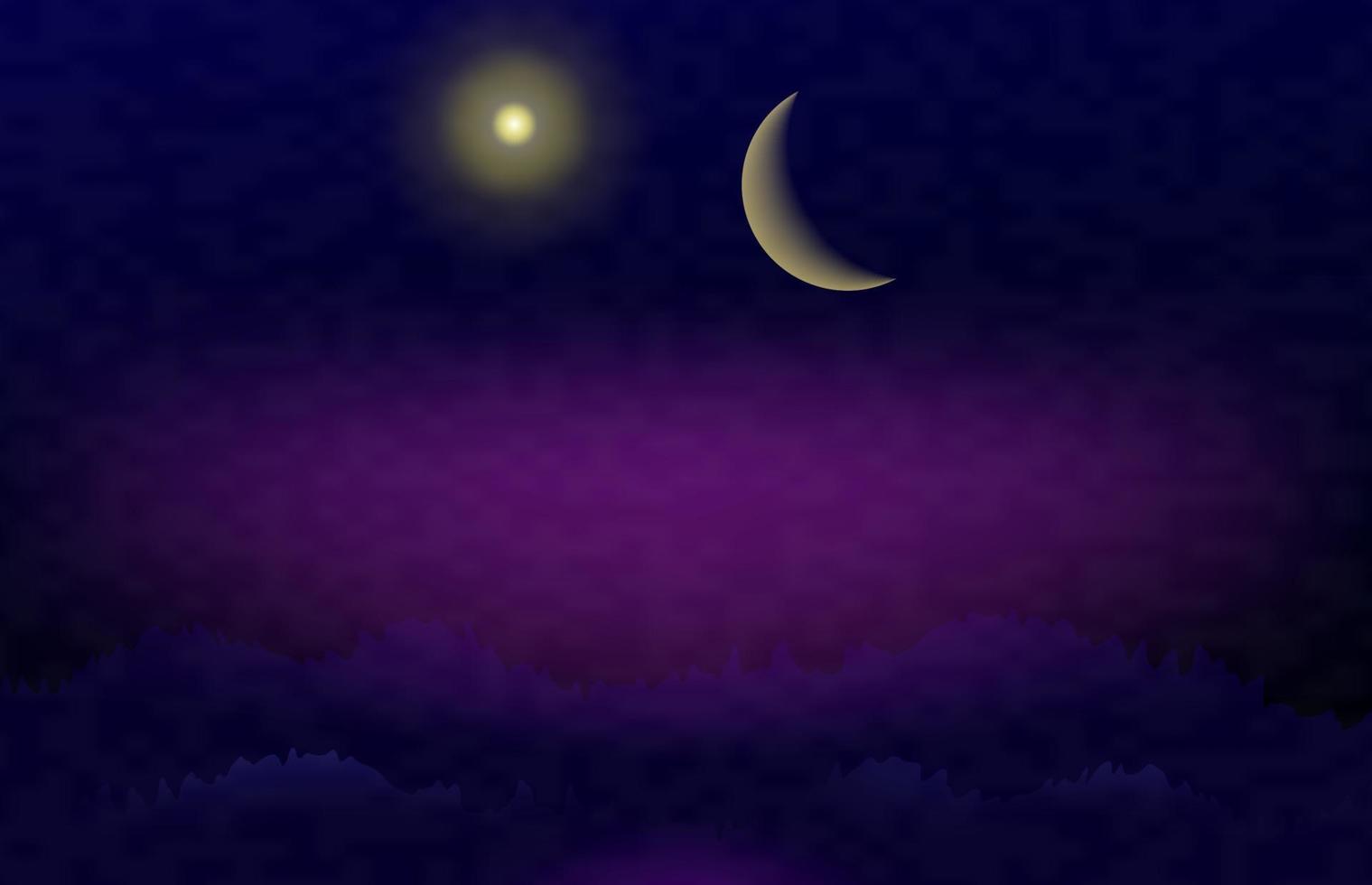 moon sighting landscape background vector