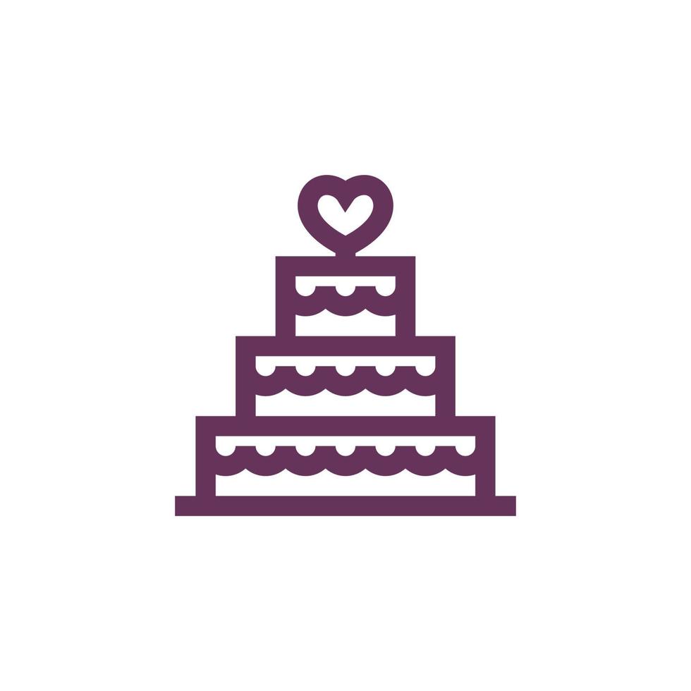 cake icon vector for web, computer and mobile app