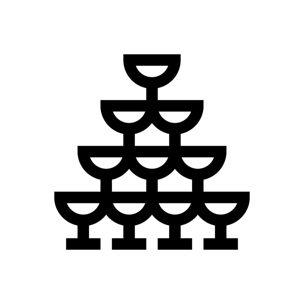cocktail wedding icon line icon vector