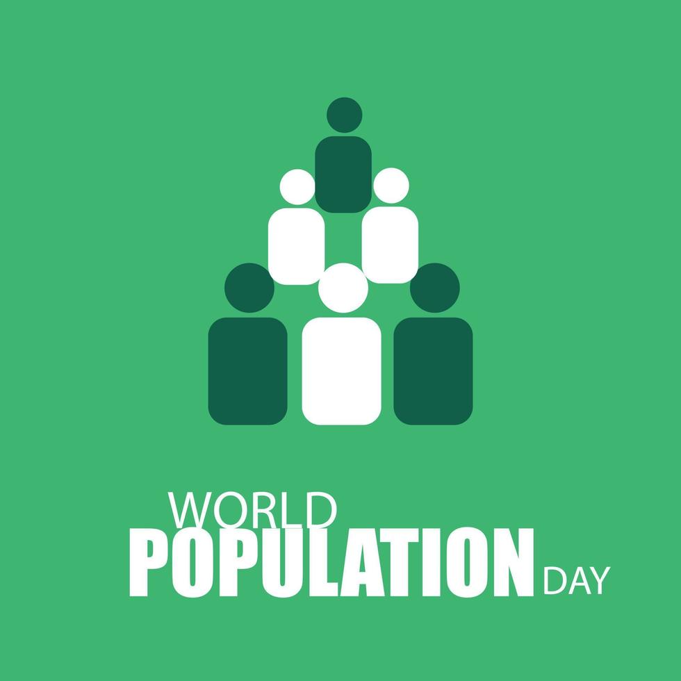 World Population Day Vector. Good for media history, advertisements, posters. Simple and elegant design vector