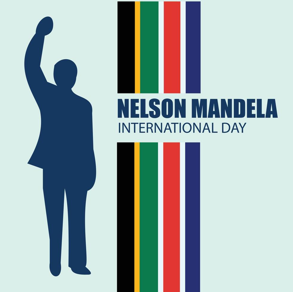 vector del día internacional de nelson mandela. baño para carteles, pancartas. diseño simple y elegante