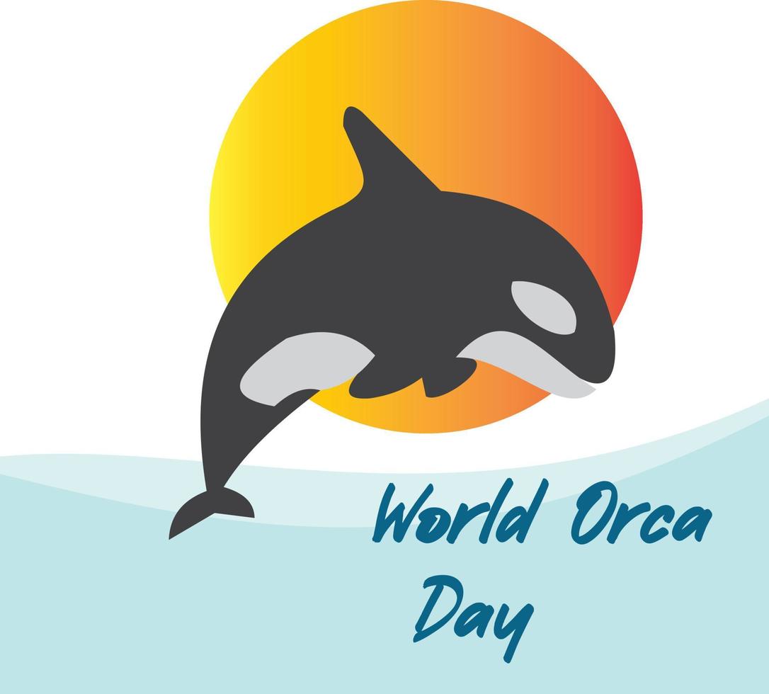 World Orca Day Vector. Good for World Orca Day. Simple and elegant design vector