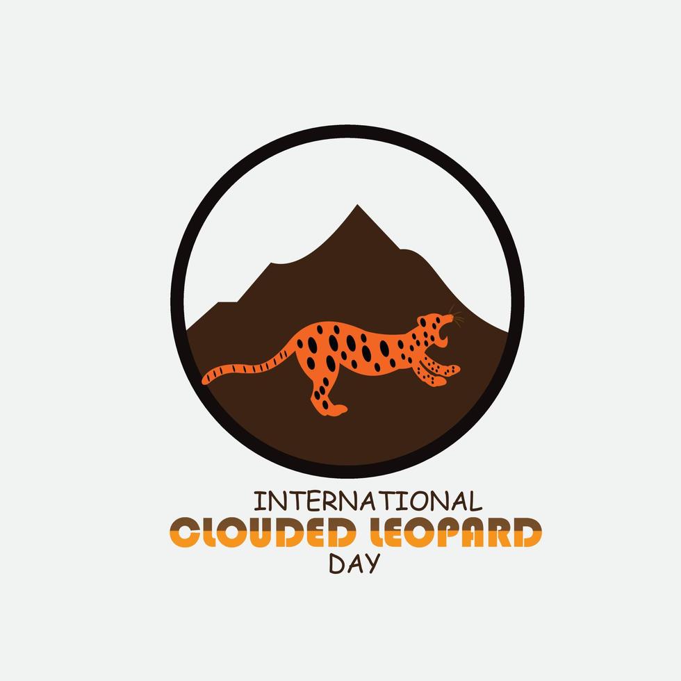 vector del día internacional del leopardo nublado. bueno para el día internacional del leopardo nublado. diseño simple y elegante