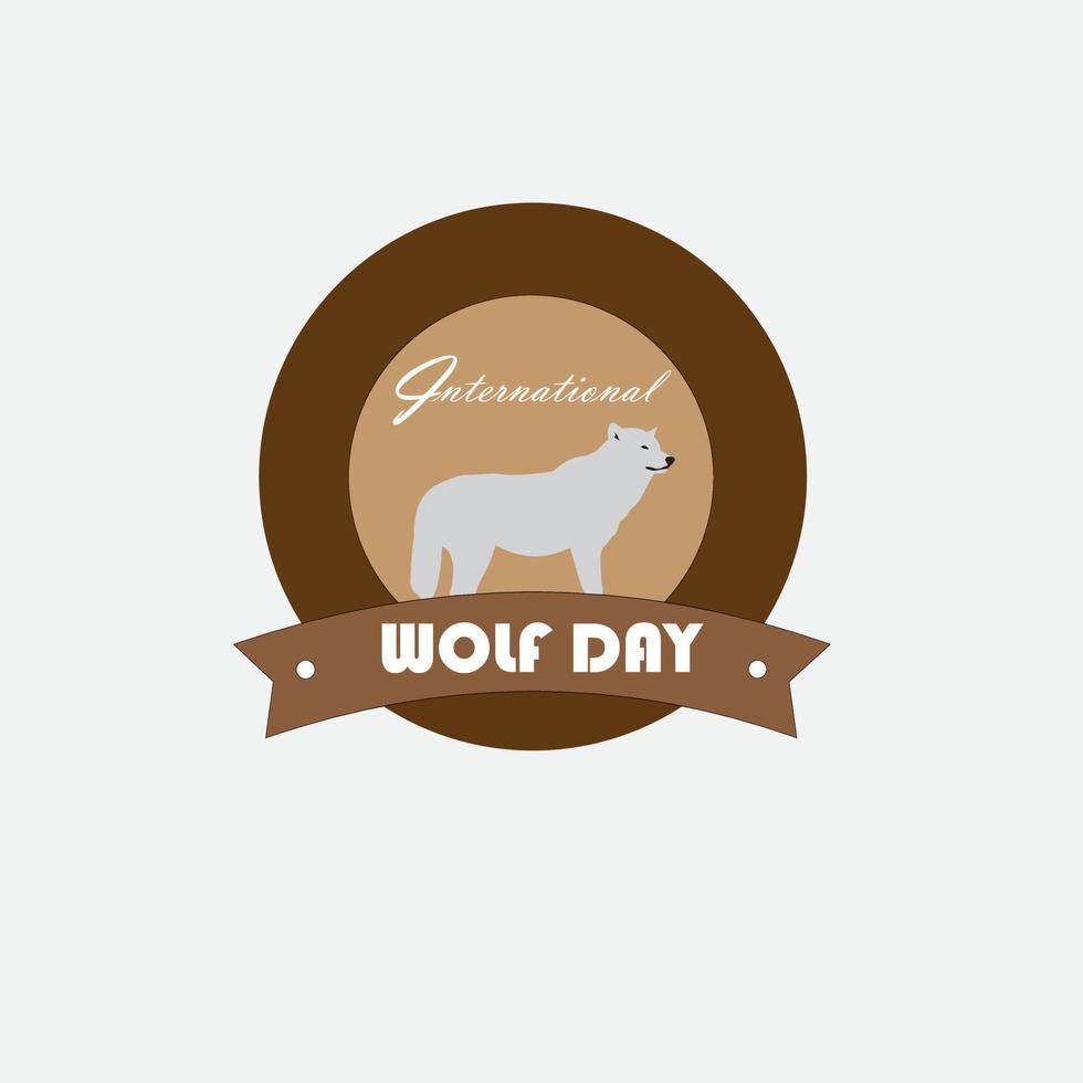 International Wolf Day Vector. Simple and elegant design 9006106 Vector