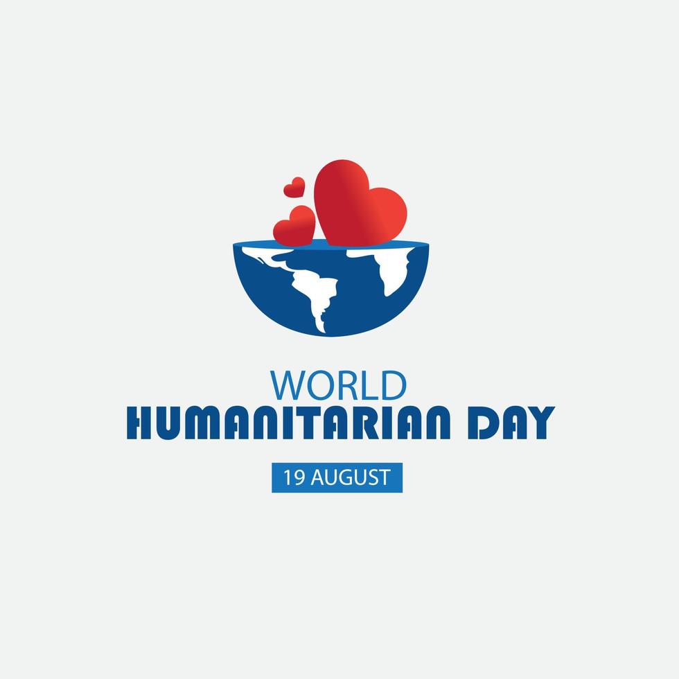 World Humanitarian Day vector, with a simple and elegant design vector