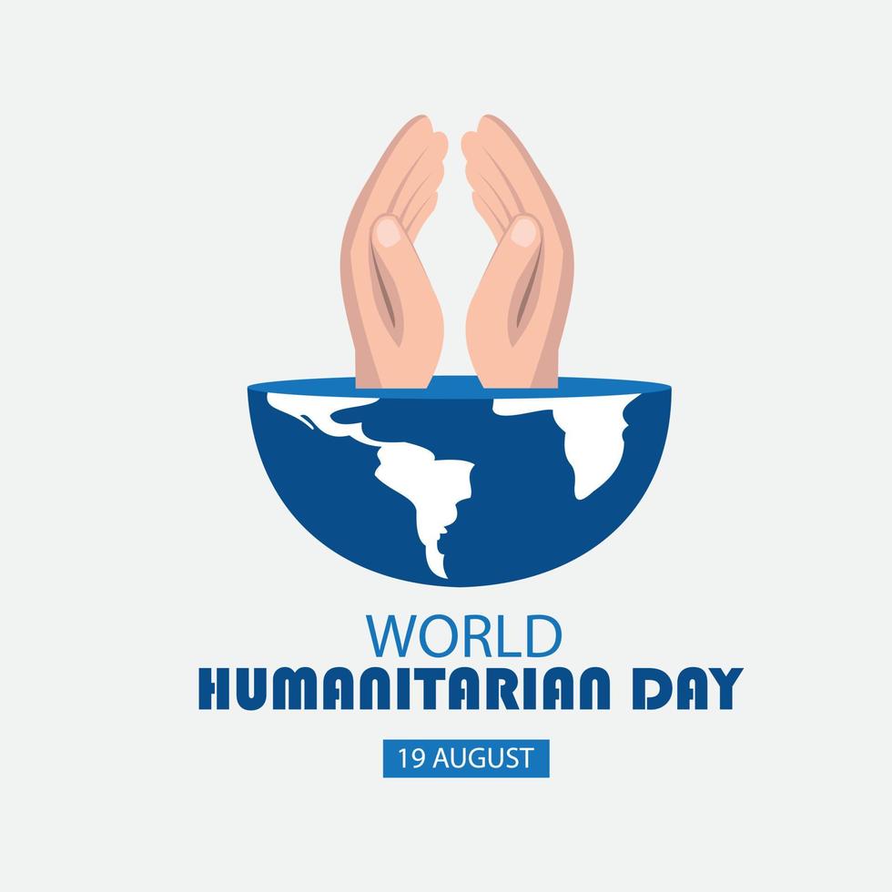 vector del día mundial humanitario, con un diseño simple y elegante