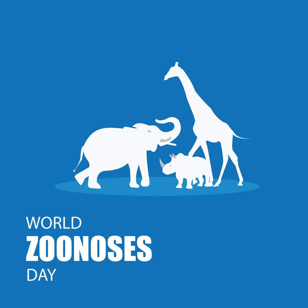 día mundial de las zoonosis vectoriales. con un diseño simple y elegante vector