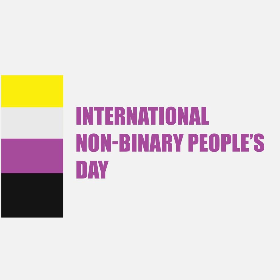 International Non Binary People's Day Vector