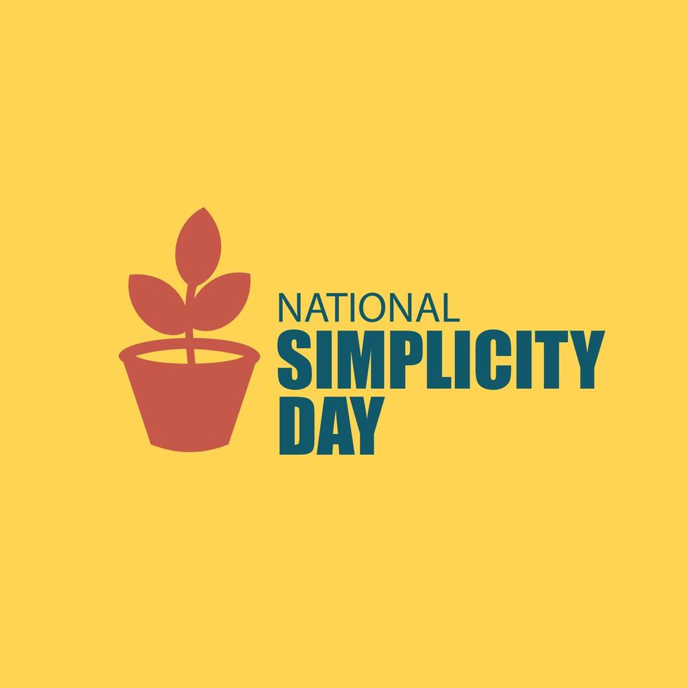 vector del día nacional de la simplicidad. bueno para el habla. diseño simple y elegante