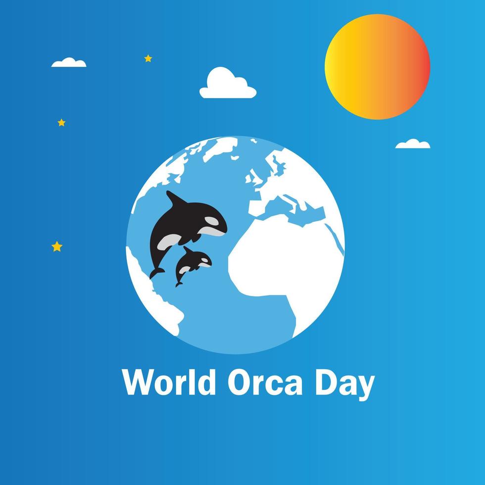 World Orca Day Vector. Good for World Orca Day. Simple and elegant design vector