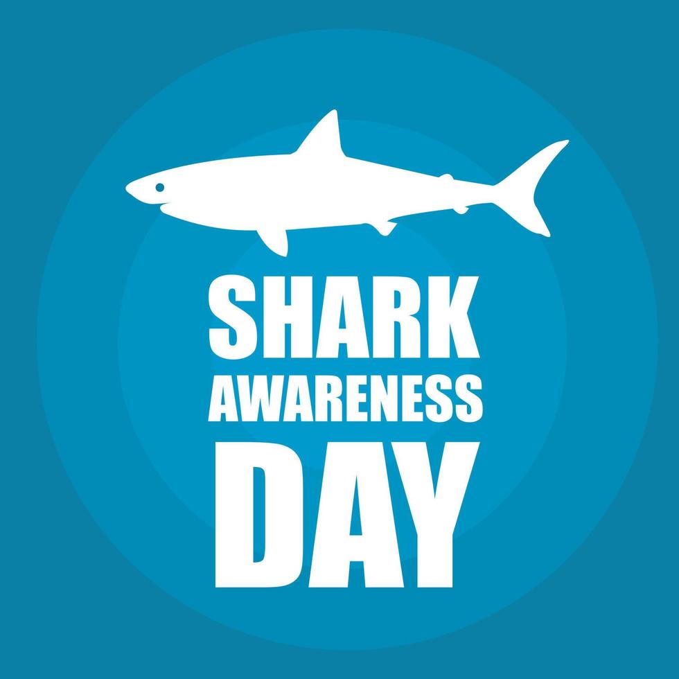 Shark Awareness Day Vector. Good for posters, social media ads. Simple