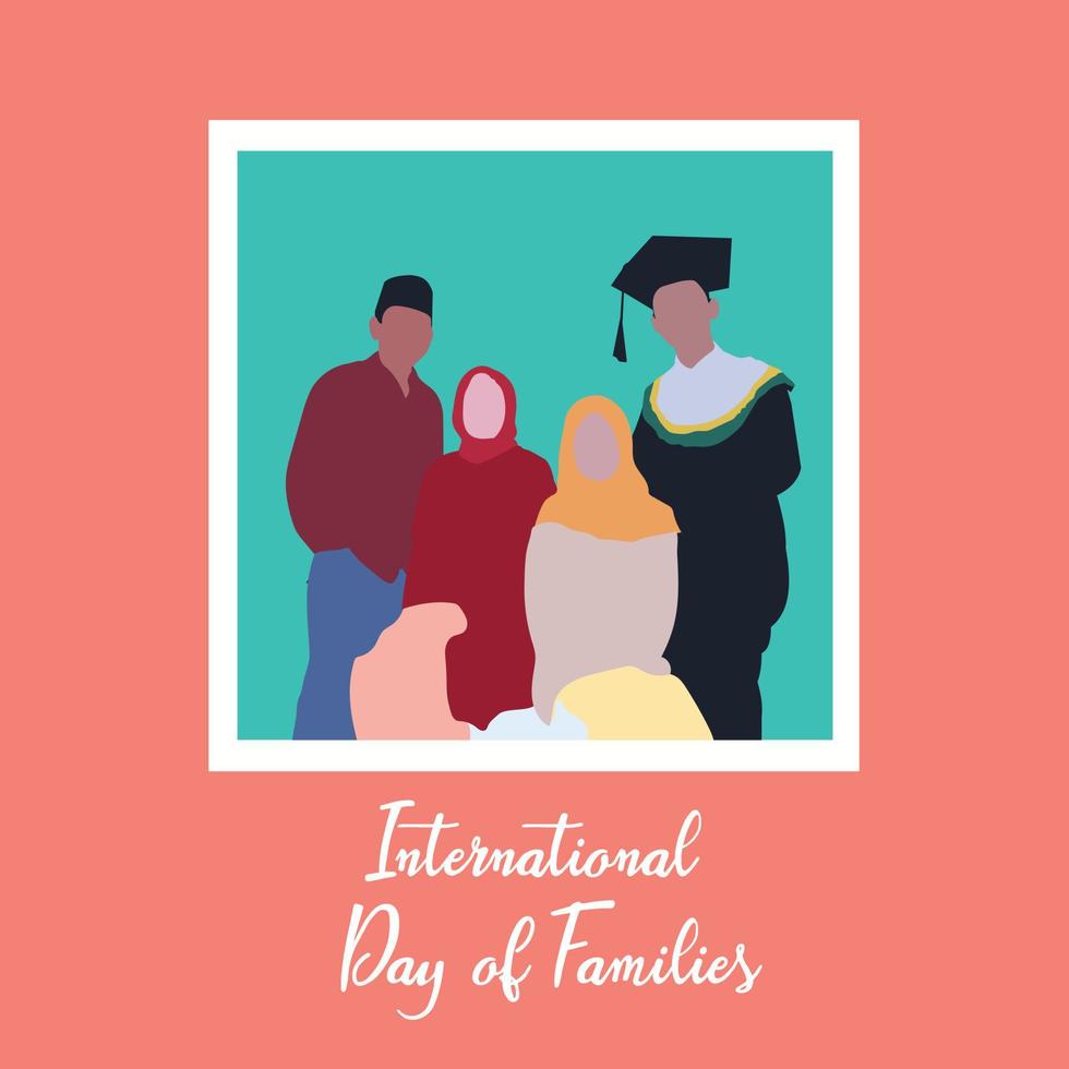 vector del día internacional de la familia. ilustración de una imagen familiar. bueno para los saludos del día internacional de la familia. diseño simple y elegante