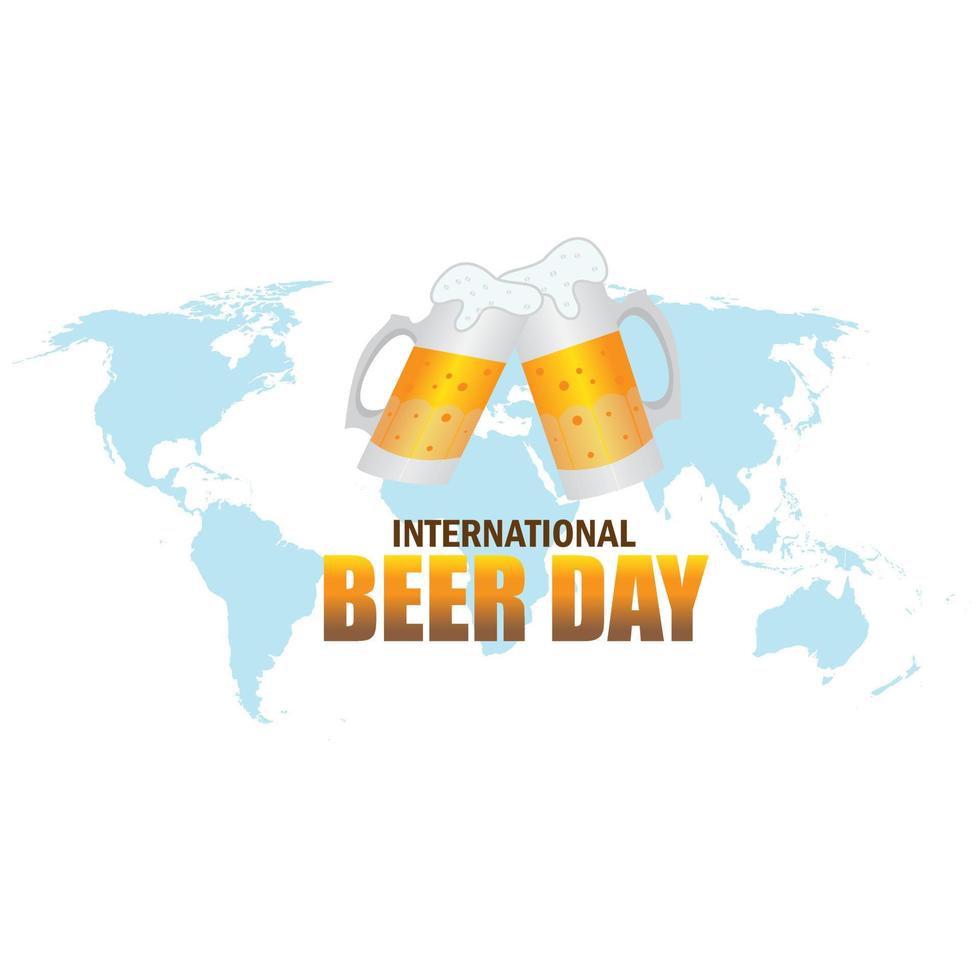 Vector for International Beer Day. Simple and elegant design