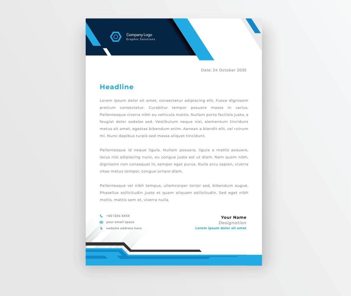 Letterhead template design vector