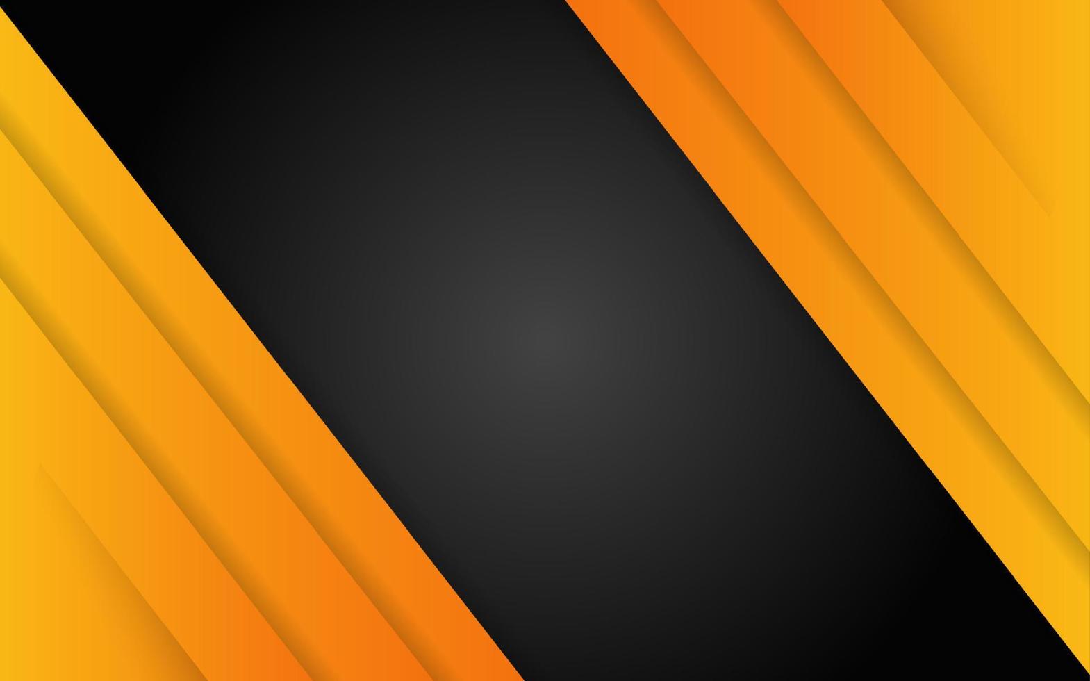 Abstract black and orange layer geometric background vector