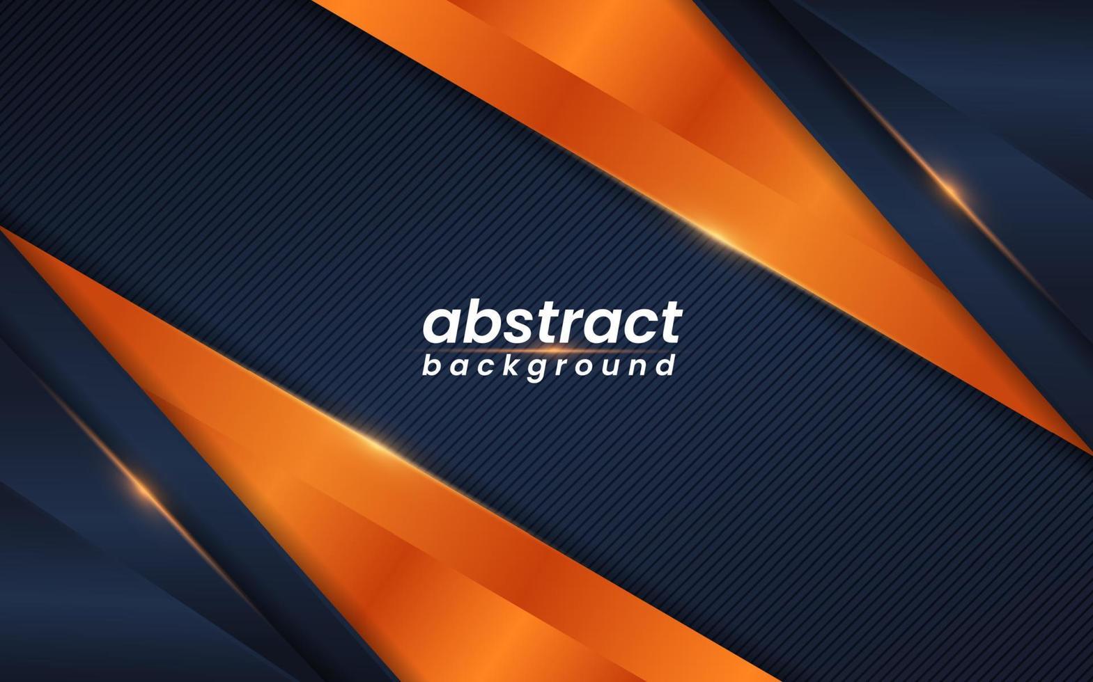 Abstract navy background with shiny orange gradient vector