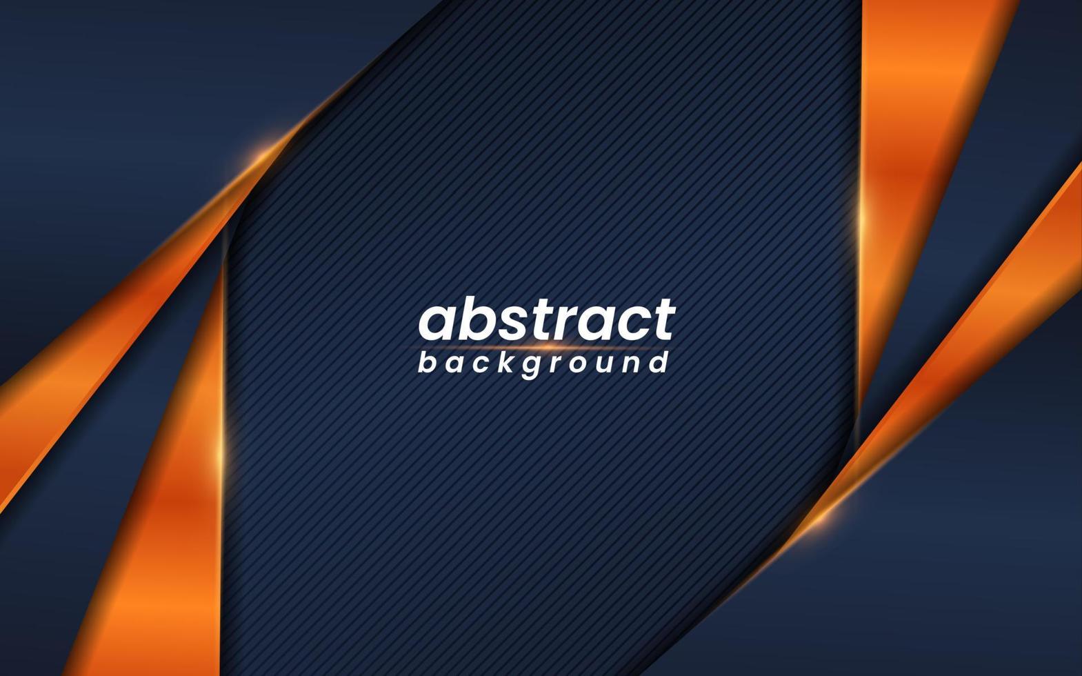 Abstract navy background with shiny orange gradient vector