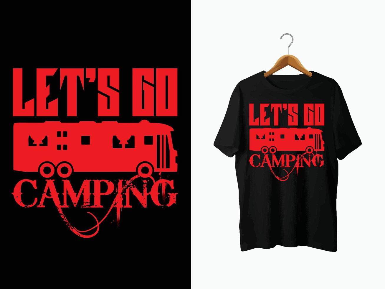 Camping T-Shirt Design. vector