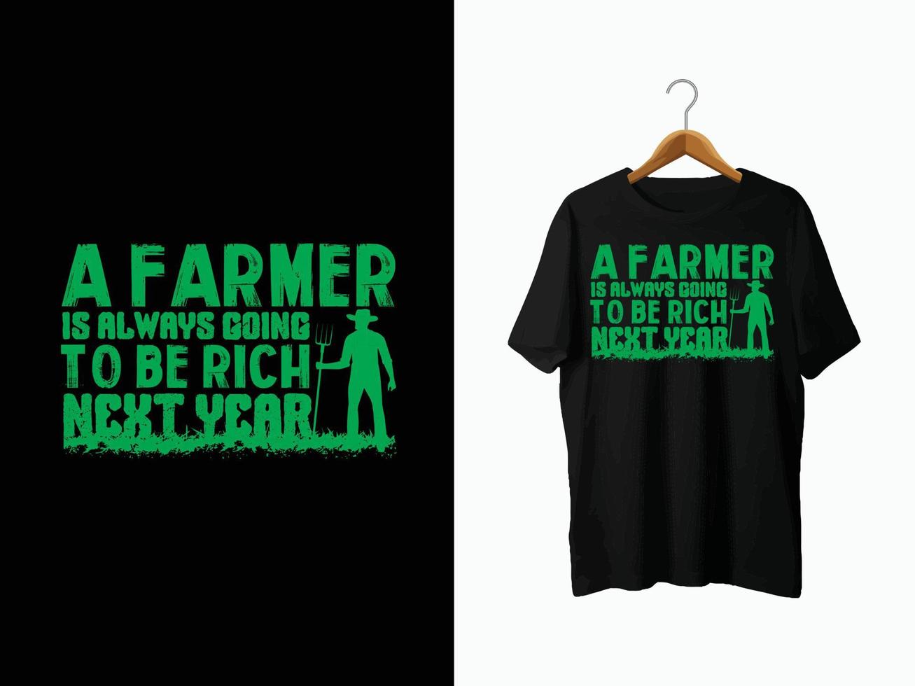 Farmer T-Shirt Design. vector