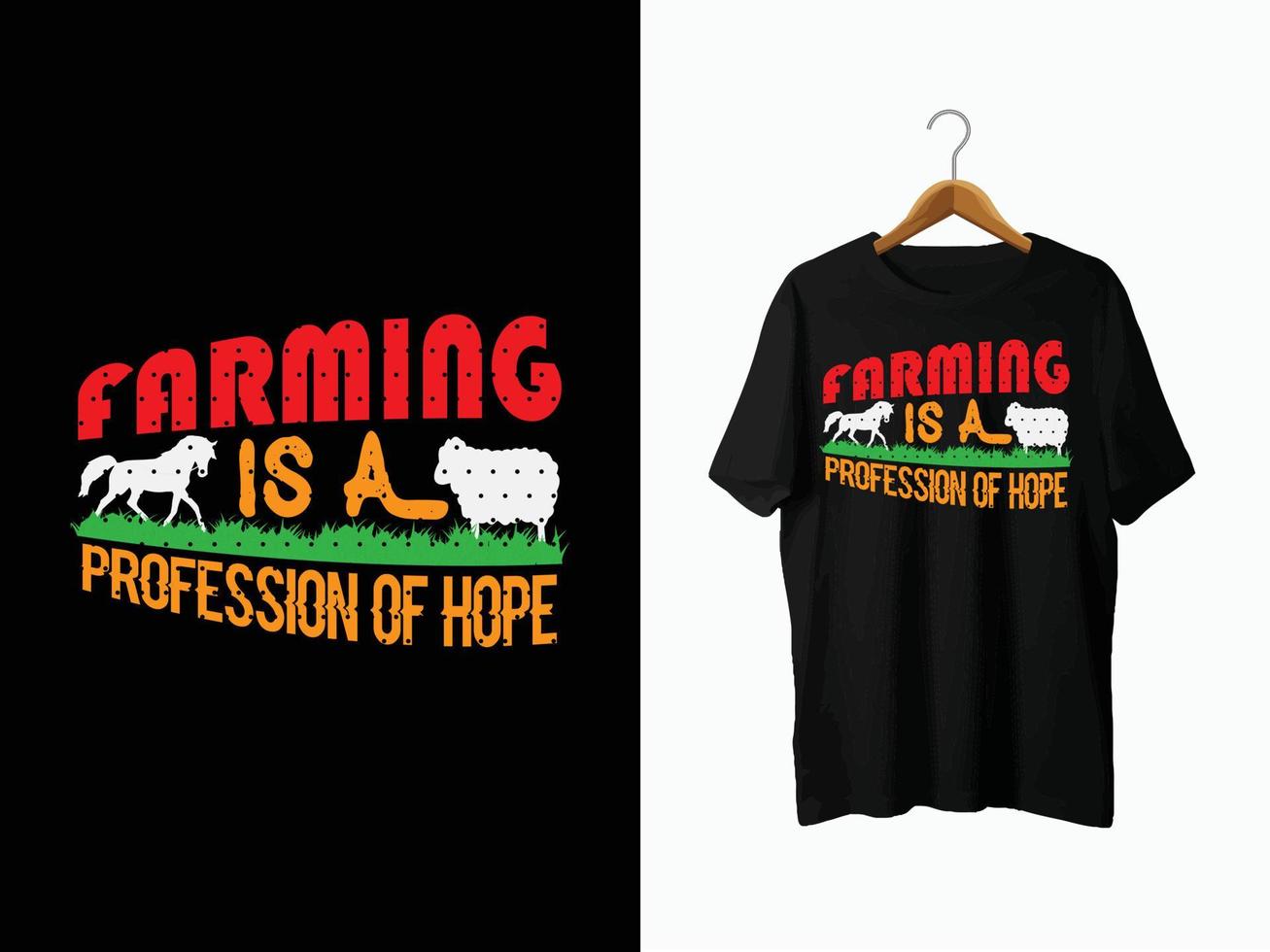 Farmer T-Shirt Design. vector