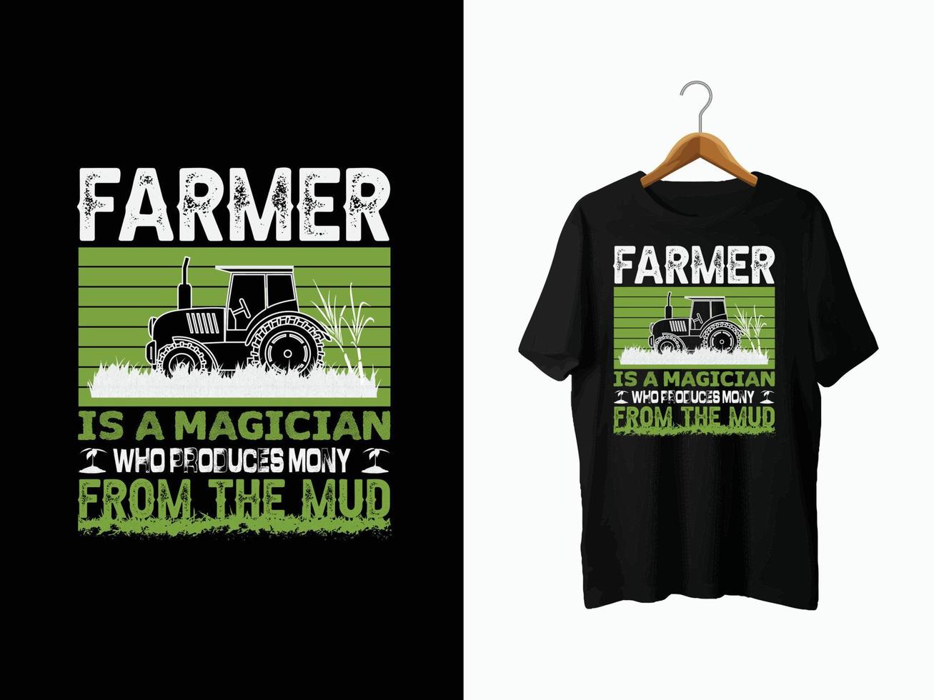 Farmer T-Shirt Design. vector