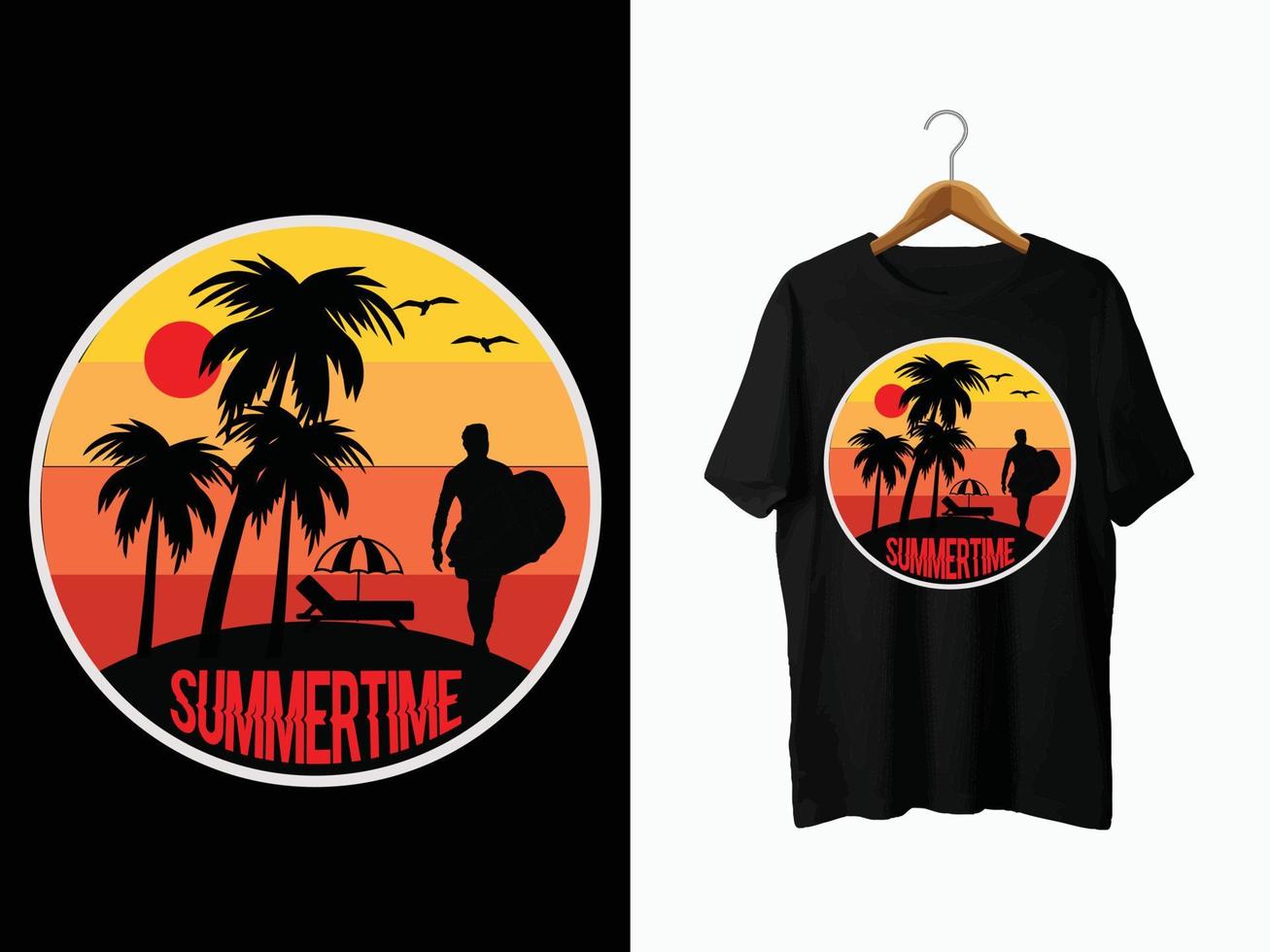 Summer T-Shirt Design. vector