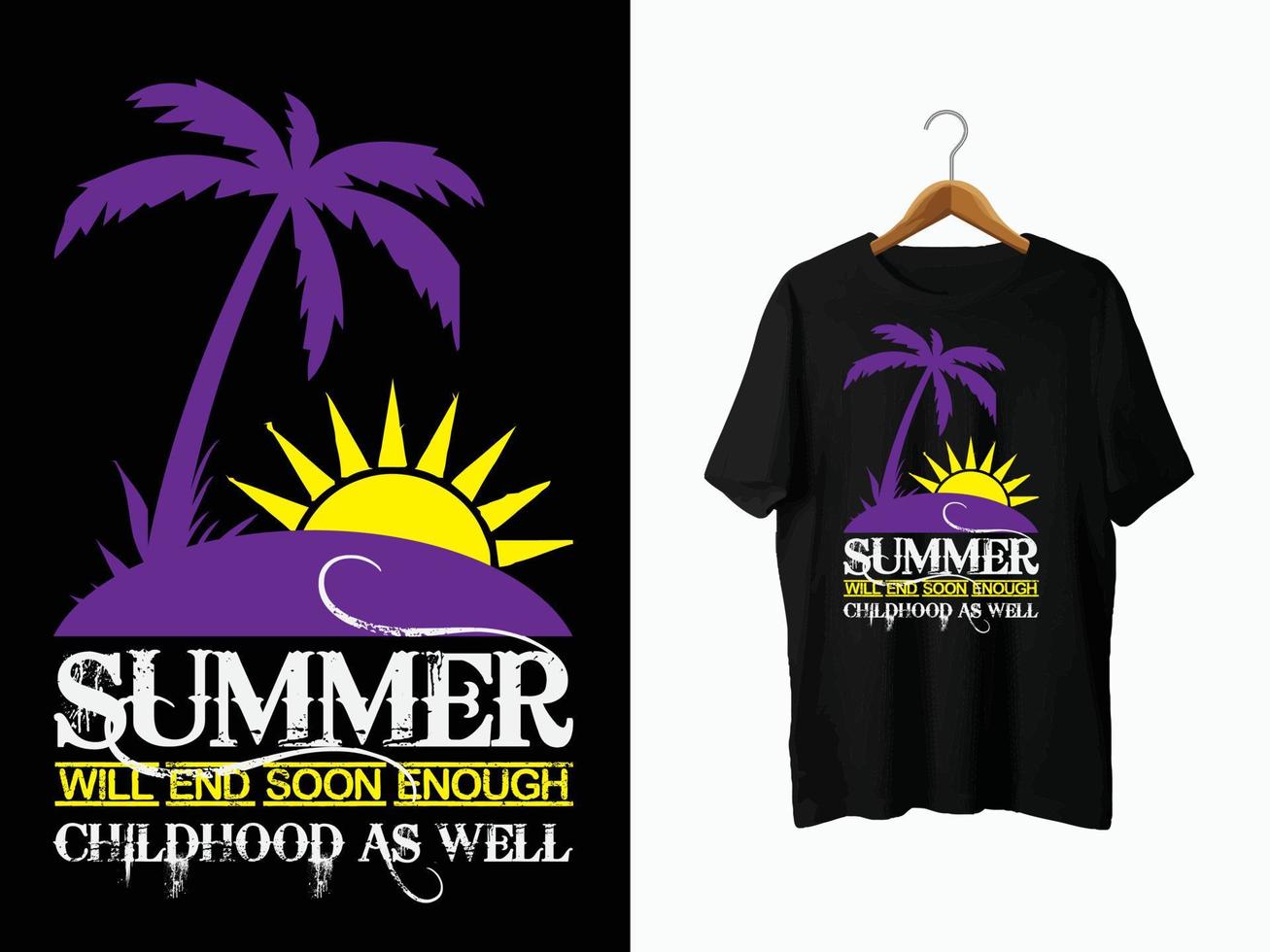 Summer T-Shirt Design. vector