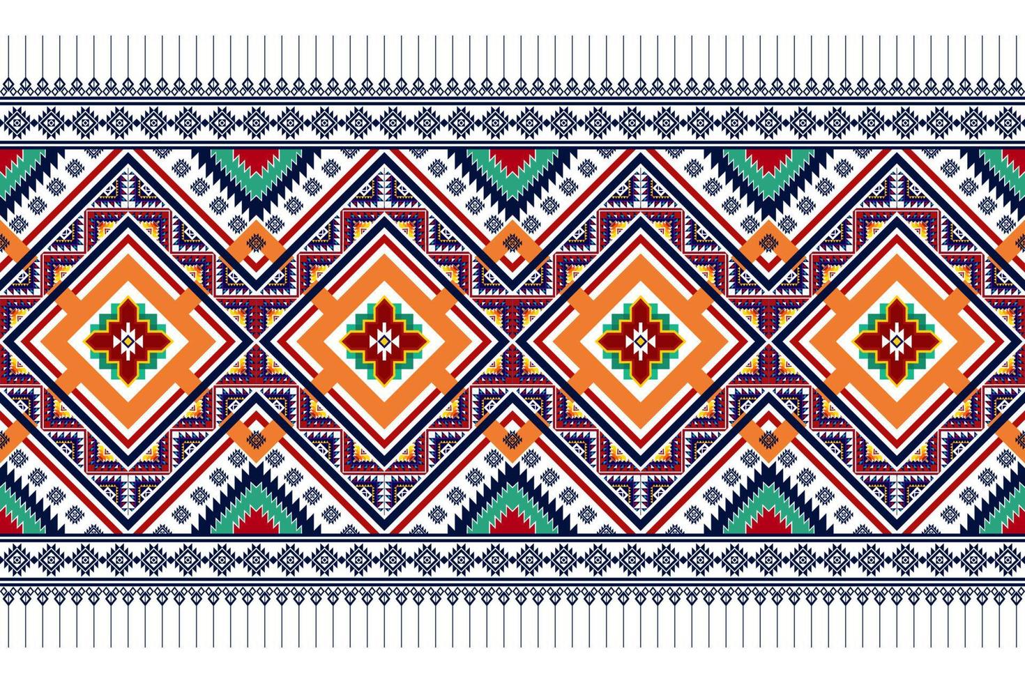 diseño geométrico abstracto étnico sin costuras. alfombra de tela azteca adornos de mandala decoraciones textiles papel tapiz. tribal boho motivo nativo pavo tradicional bordado vector fondo