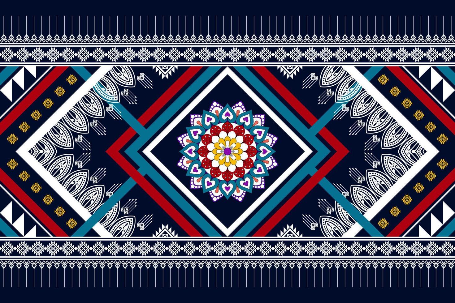 Geometric abstract ethnic seamless pattern design. Aztec fabric carpet mandala ornaments textile decorations wallpaper. Tribal boho native motif turkey traditional embroidery vector background