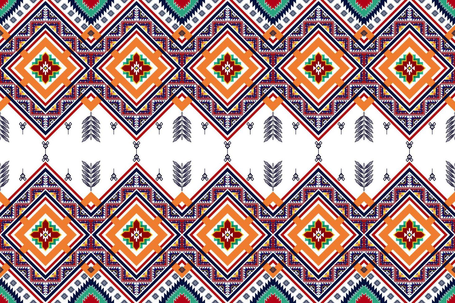 diseño geométrico abstracto étnico sin costuras. alfombra de tela azteca adornos de mandala decoraciones textiles papel tapiz. tribal boho motivo nativo pavo tradicional bordado vector fondo