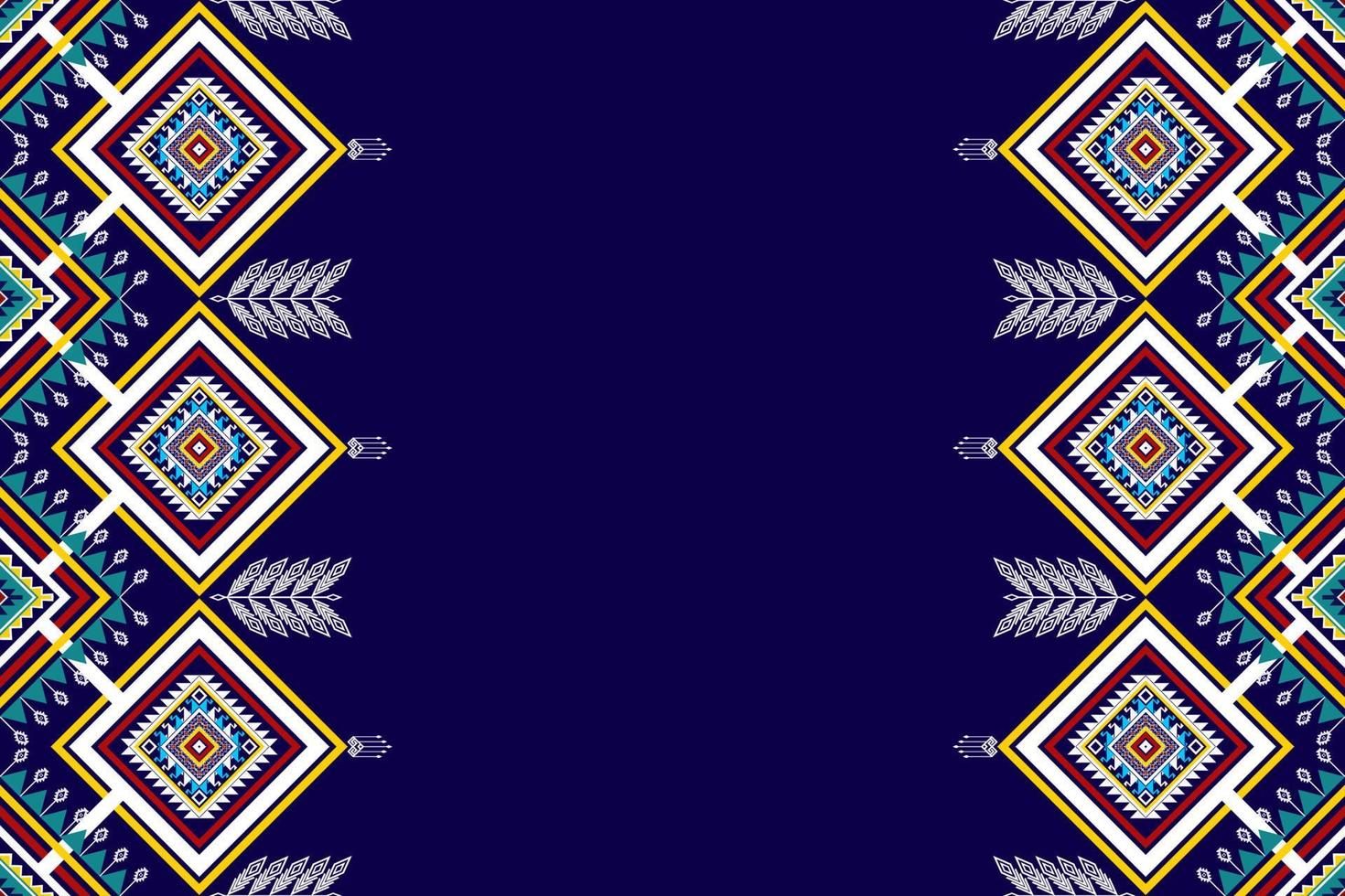 diseño geométrico abstracto étnico sin costuras. alfombra de tela azteca adornos de mandala decoraciones textiles papel tapiz. tribal boho motivo nativo pavo tradicional bordado vector fondo