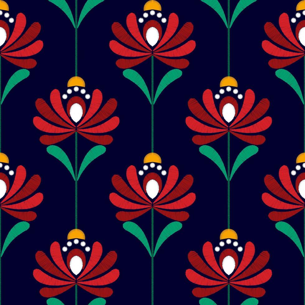 Ikat floral ethnic seamless textile pattern design. Aztec fabric carpet ...