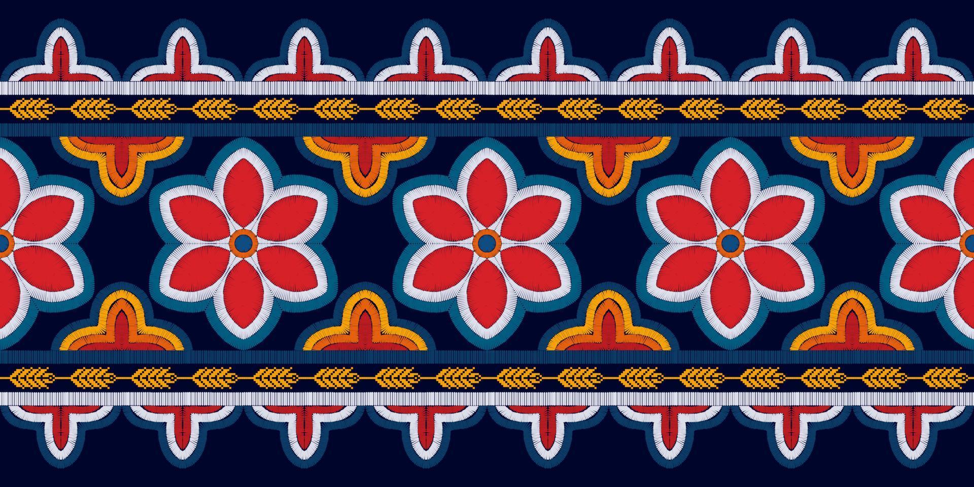 diseño geométrico abstracto étnico ikat de patrones sin fisuras. alfombra de tela azteca adornos de mandala decoraciones textiles papel tapiz. fondo de vector de bordado tradicional de pavo étnico nativo boho tribal