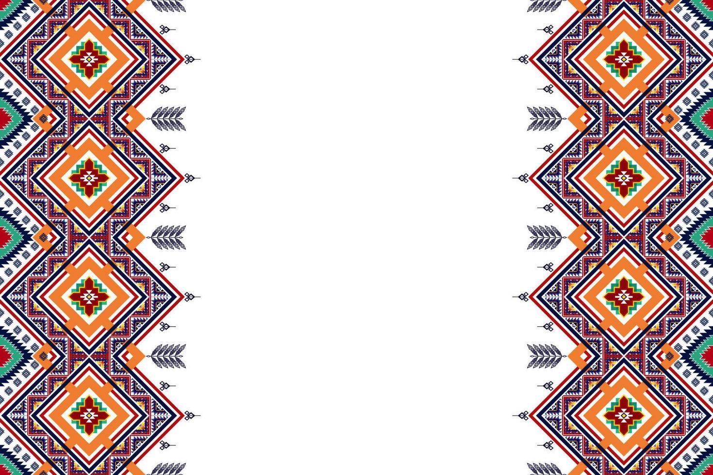 Geometric abstract ethnic seamless pattern design. Aztec fabric carpet mandala ornaments textile decorations wallpaper. Tribal boho native motif turkey traditional embroidery vector background